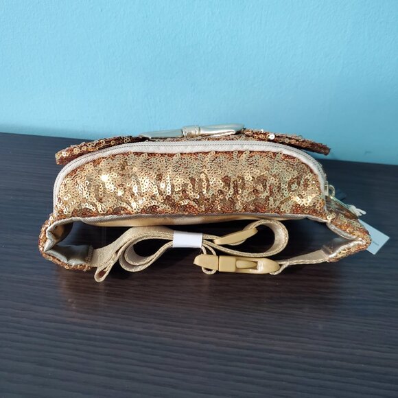 NWT  Loungefly Disney Minnie Mouse Gold Sequin Fanny Pack - Picture 2 of 4